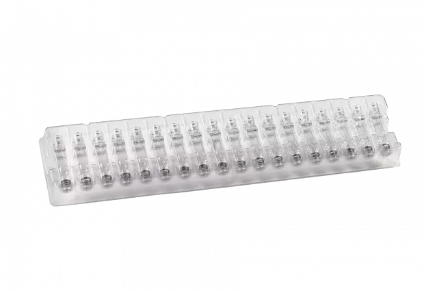 Safety syringe tray.